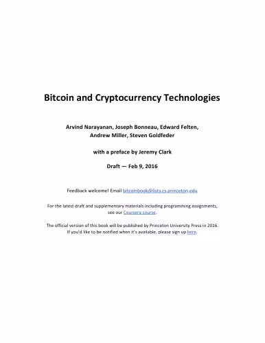 خرید و دانلود نسخه کامل کتاب Bitcoin and Cryptocurrency Technologies [draft]
