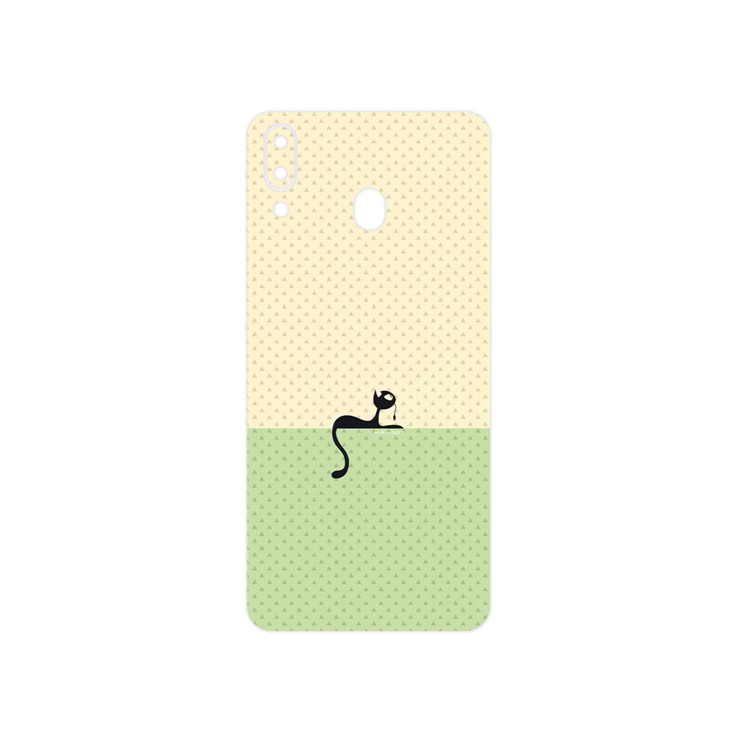 برچسب پوششی ماهوت مدل Minimal Internet Cat Icon مناسب برای گوشی موبایل سامسونگ Galaxy M20