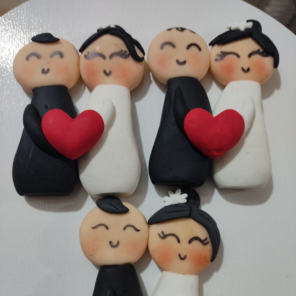 تاپر فوندانتی عروس و داماد