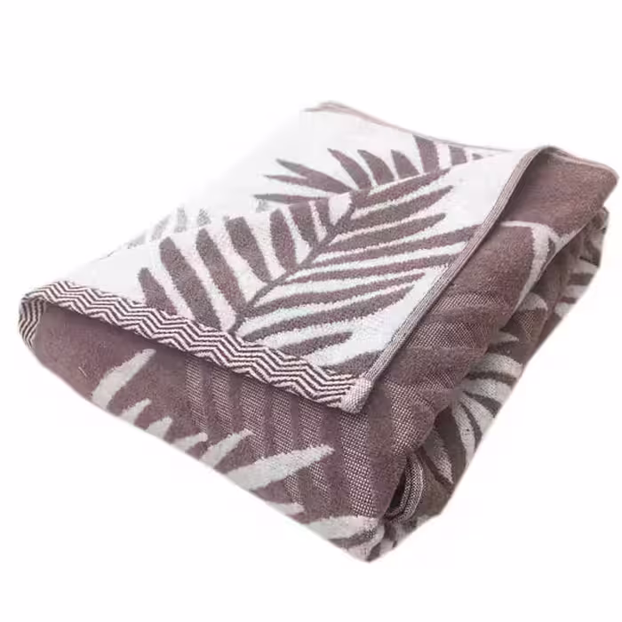 حوله حمام طرح برگ سایز 170×100 سانتی متر