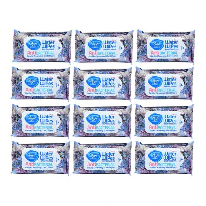 دستمال مرطوب دافی مدل Anti bacterial مجموعه 12 عددی