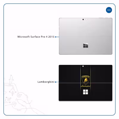 برچسب پوششی ماهوت مدل Lamborghini مناسب برای تبلت مایکروسافت Surface Pro 4 2015