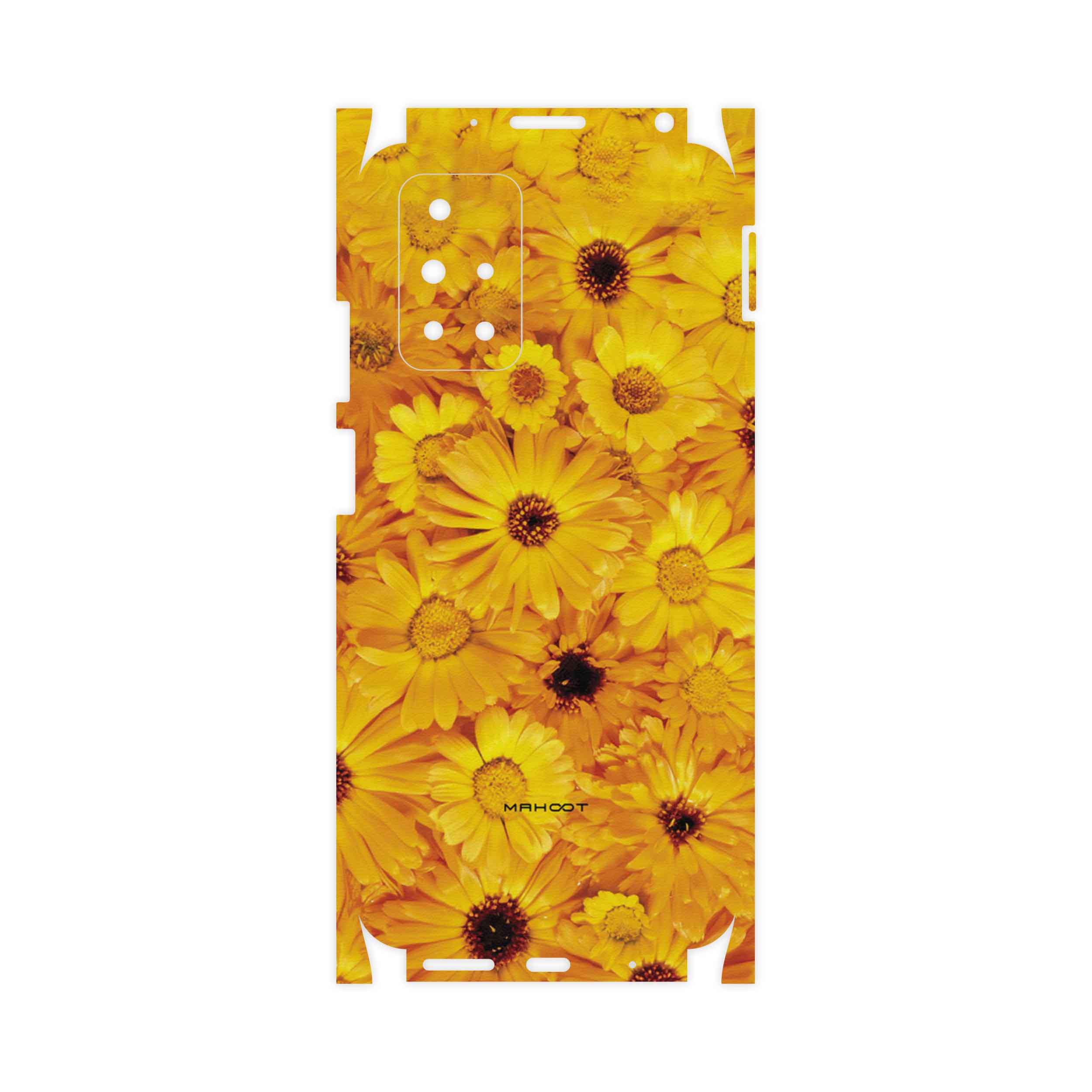 برچسب پوششی ماهوت مدل Yellow-Flower-FullSkin مناسب برای گوشی موبایل شیائومی Redmi 10 Prime