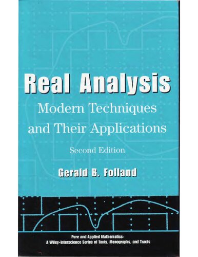خرید و دانلود نسخه کامل کتاب Real Analysis: Modern Techniques and Their Applications