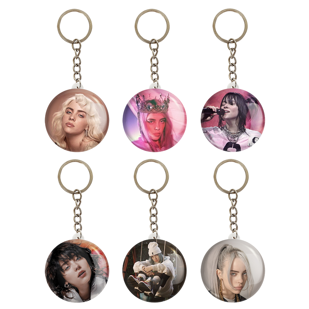 جاکلیدی خندالو مدل بیلی آیلیش Billie Eilish کد 1097A مجموعه 6 عددی