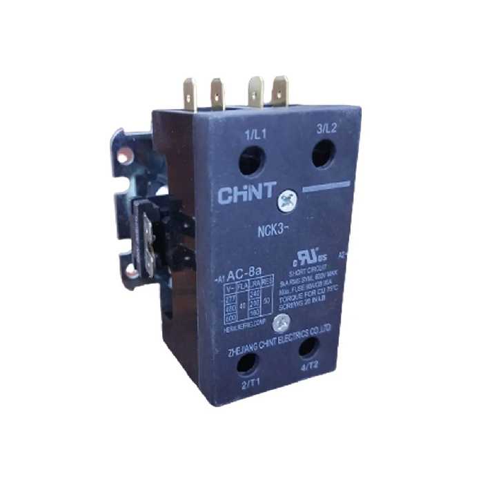 مینی کنتاکتور دو پل 25 آمپر چانت مدل NCK3-2P