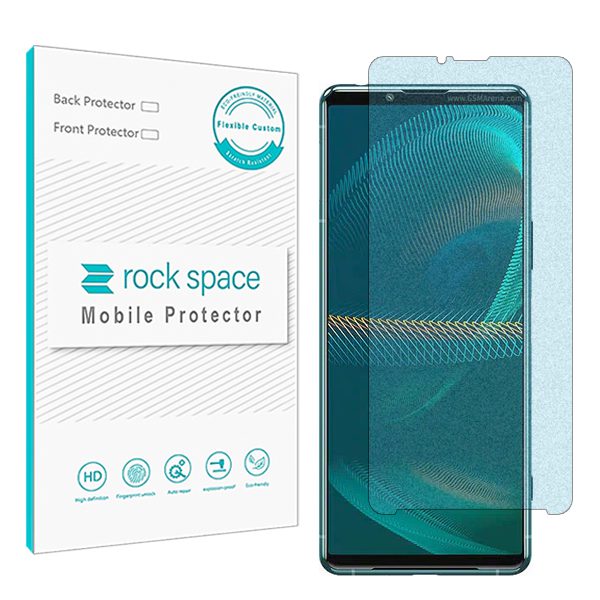 گلس سونی Xperia 5 III (اکسپریا 5 مارک 3 سونی) مدل نانو هیدروژل مات آنتی بلو برند راک اسپیس کد S
