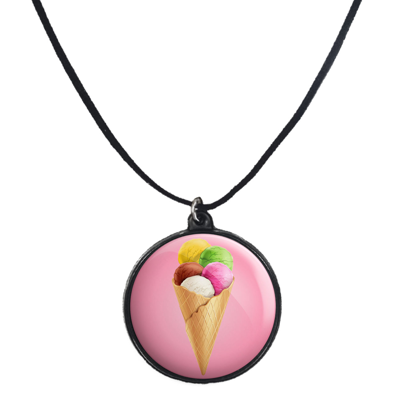 گردنبند پرمانه طرح بستنی کد pmb.29216مدل دو طرفه