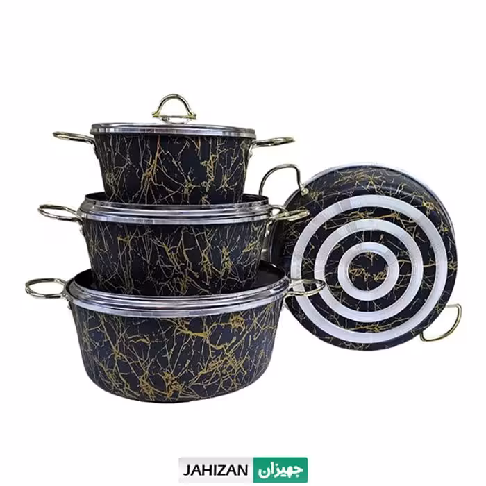 سرویس قابلمه 7پارچه اسبیکو طرح ماربل