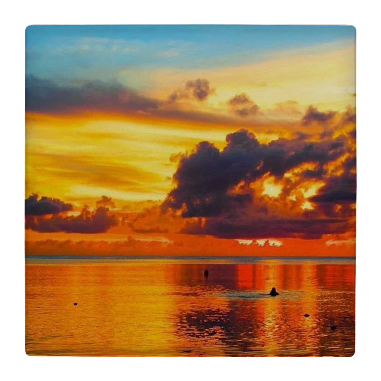  زیر لیوانی  طرح غروب دریاچه کد    4862686_3812