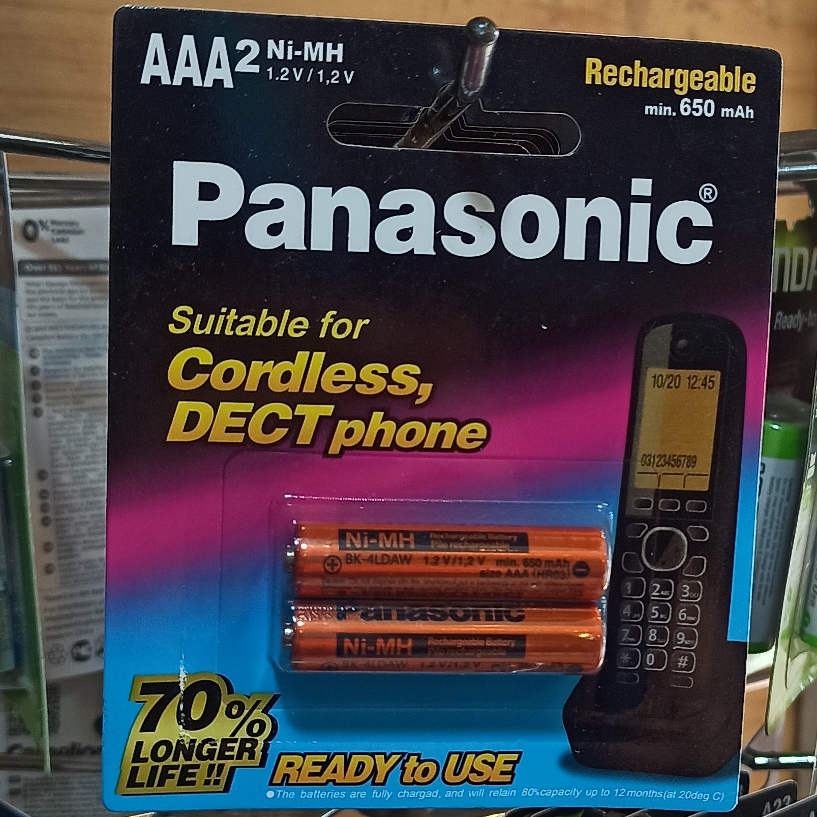 باتری نیم قلمی قابل شارژ پاناسونیک