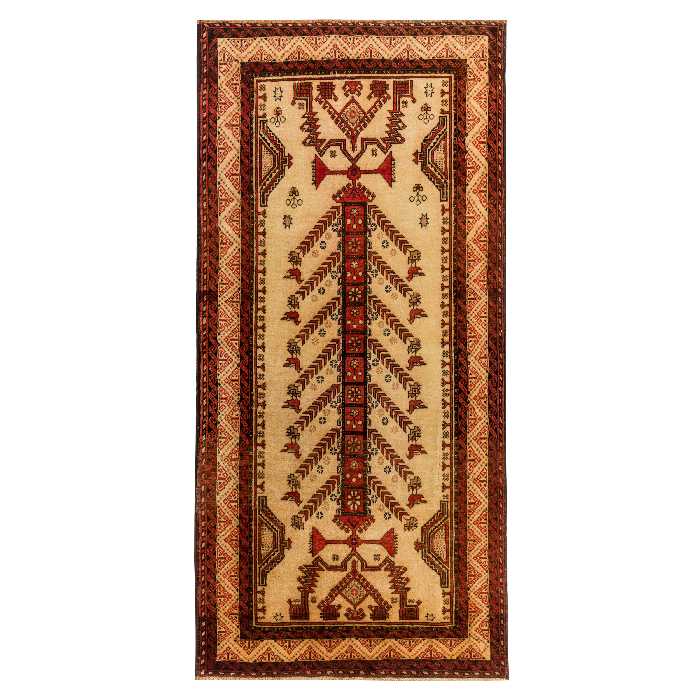 فرش دستبافت دو و نیم متری مدل نقشه بلوچ  کد 72.978