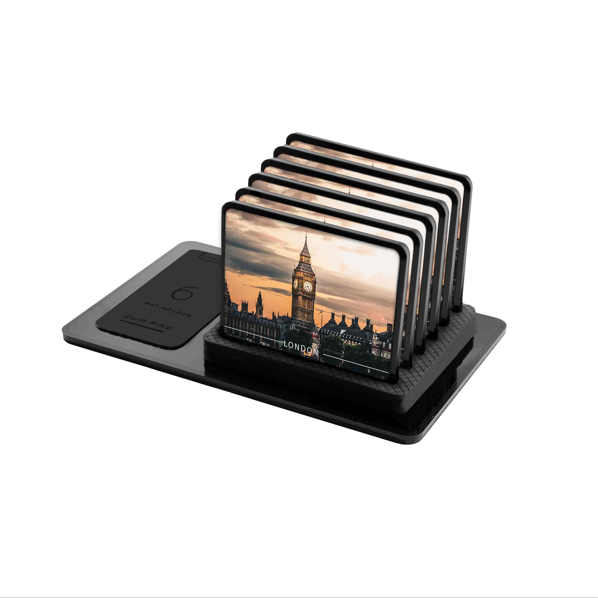 زیر لیوانی ماهوت مدل London-City بسته 6 عددی