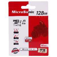 رم میکرو 128 گیگ میکروسونیک MicroSonic 533X A1 V30 U3 C10 80MB/s