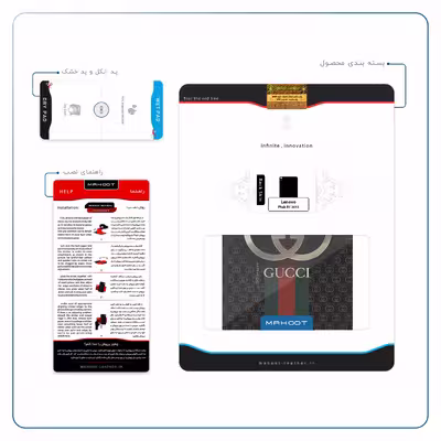 برچسب پوششی ماهوت مدل GUCCI-Logo مناسب برای تبلت لنوو Phab B1 2015