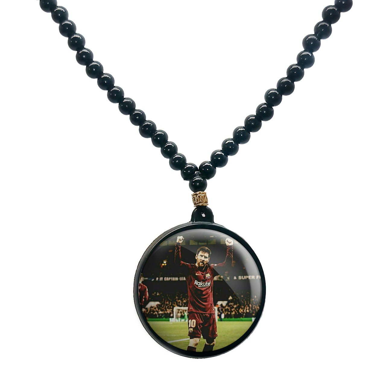 گردنبند پرمانه طرح مسی کد pmd.8644 مدل دو طرفه