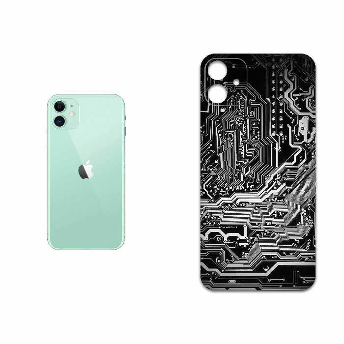 برچسب پوششی ماهوت مدل Black Printed Circuit Board مناسب برای گوشی موبایل اپل iPhone 11
