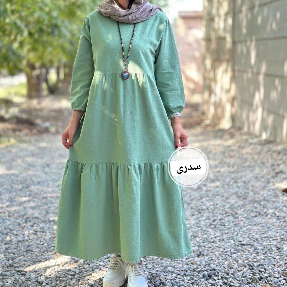 مانتو بلند الیاف زنانه مدل دریا (الیاف طبیعی پنبه ) ارسال رایگان