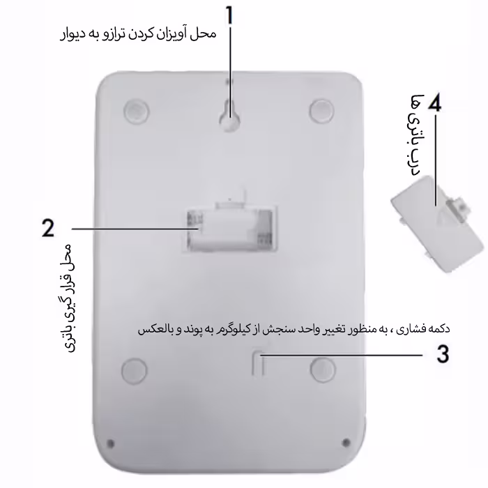 ترازوی آشپزخانه کمری مدل PT- 9270 EK-W