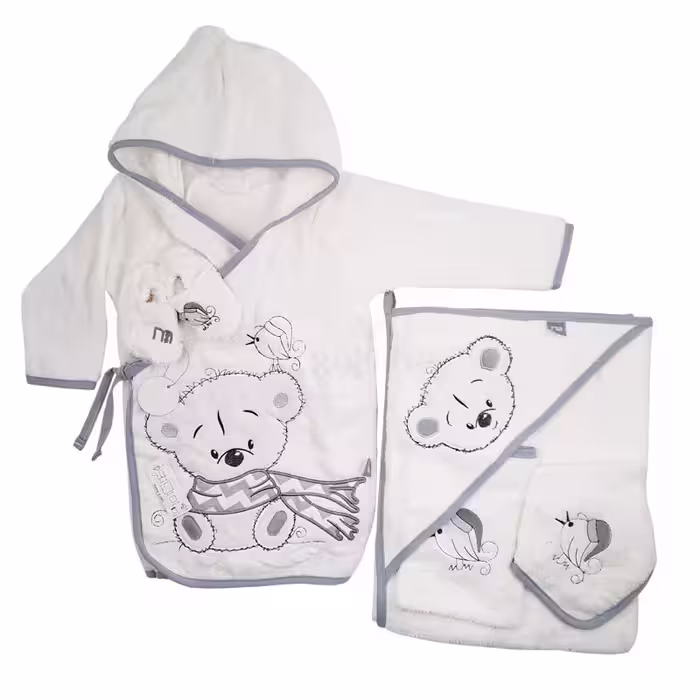 ست حوله نوزادی 5 تکه پسرانه طرح خرس مادرکر Mothercare