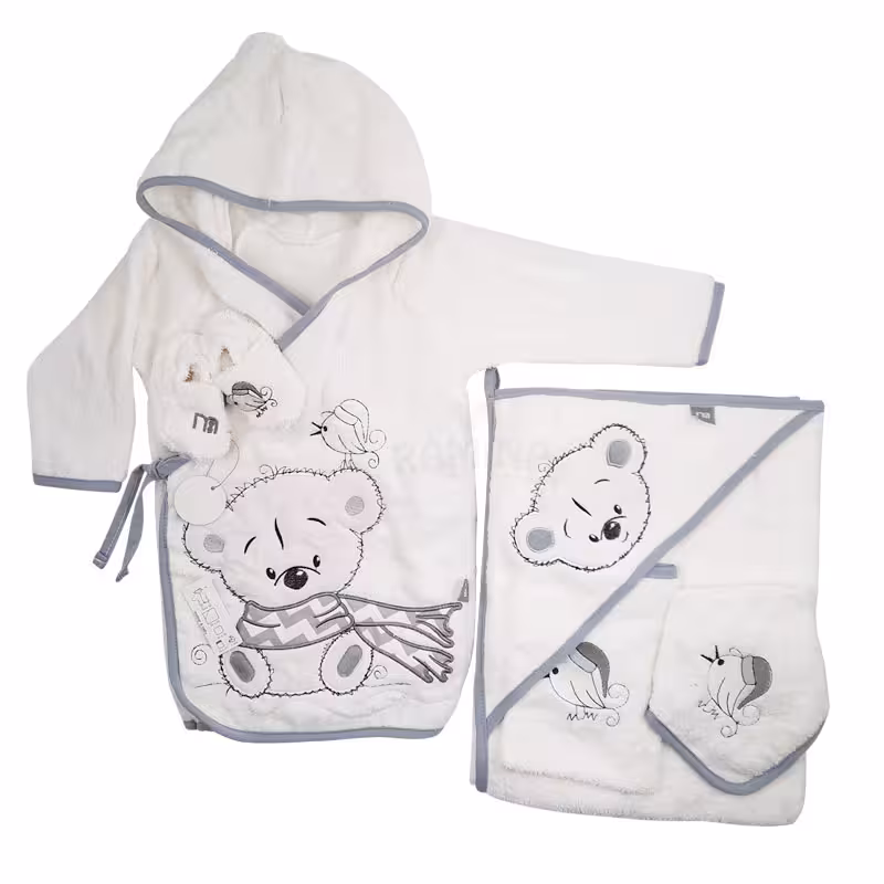 ست حوله نوزادی 5 تکه پسرانه طرح خرس مادرکر Mothercare