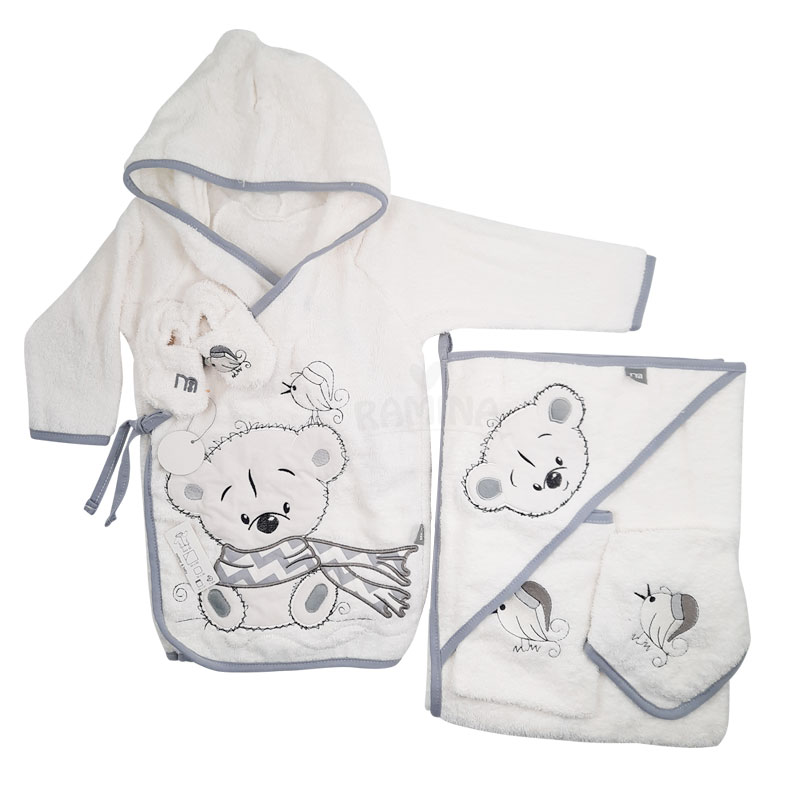 ست حوله نوزادی 5 تکه پسرانه طرح خرس مادرکر Mothercare