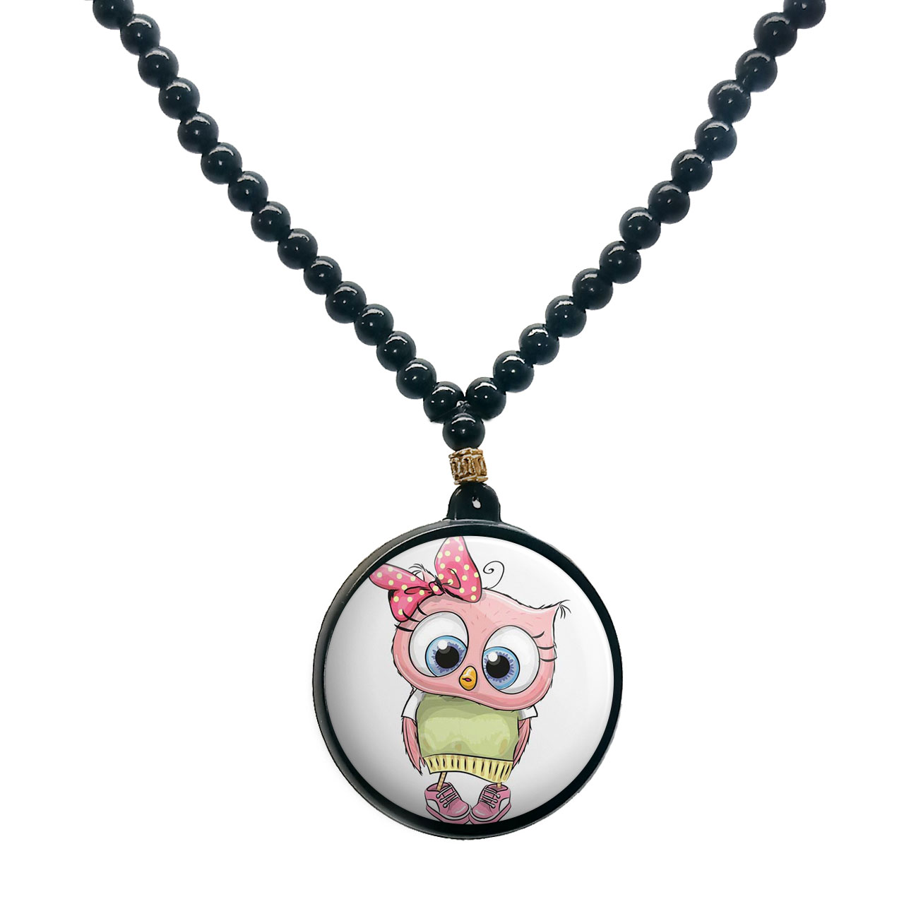 گردنبند پرمانه طرح بامزه و ناز کد pmd.4999 مدل دو طرفه