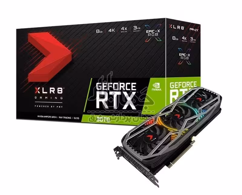 کارت گرافیک گیمینگ PNY GeForce RTX 3070 8GB XLR8 Gaming