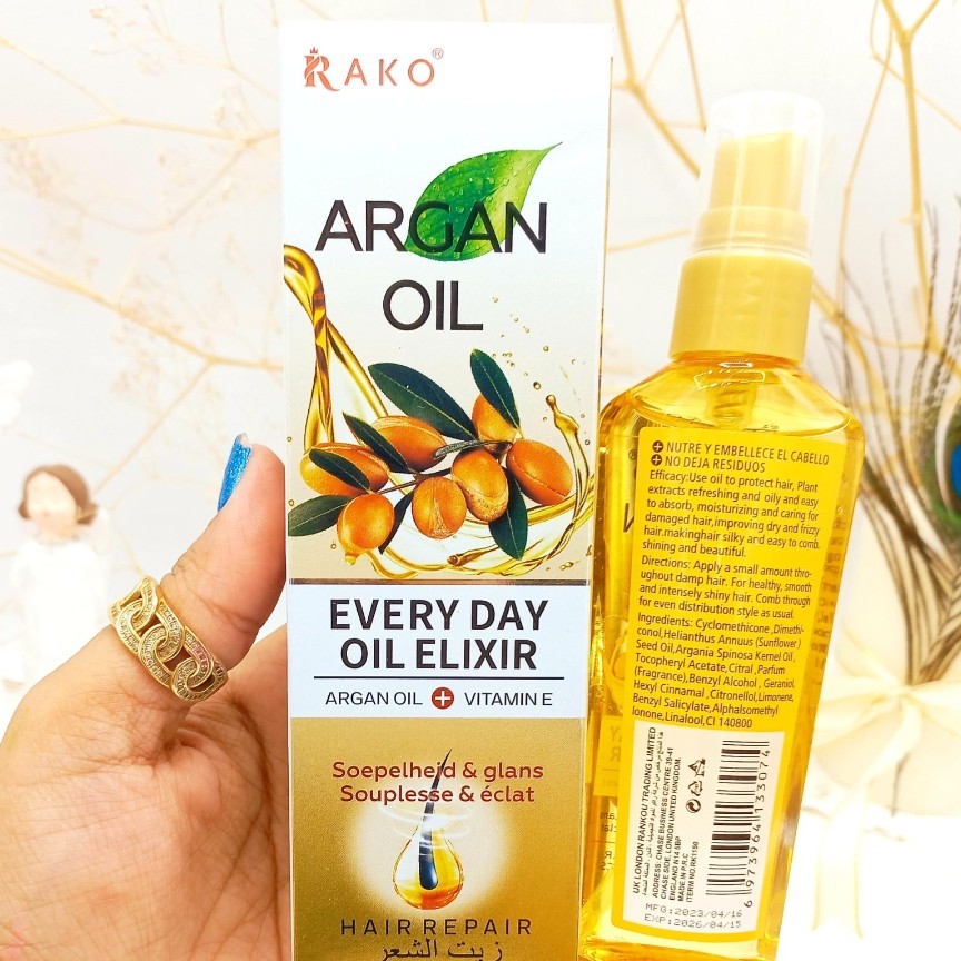 روغن مو آرگان ویتامین E و حاوی روغن ماکادمیا اصلی
