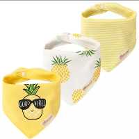 پیشبند و دستمال گردن نوزادی طرح آناناس