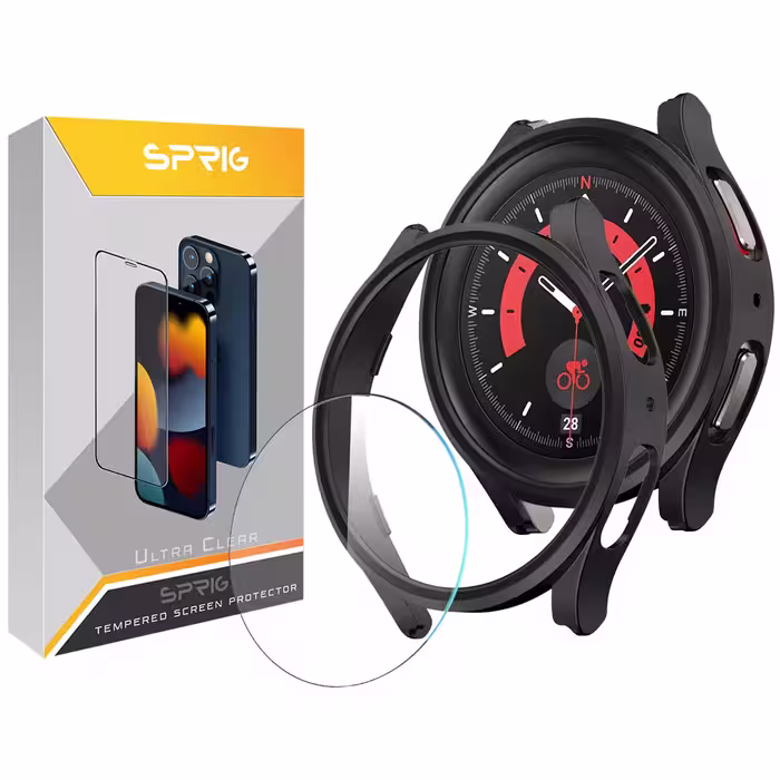 کاور اسپریگ مدل SP-360 مناسب برای ساعت هوشمند سامسونگ Galaxy Watch 5 44mm به همراه محافظ صفحه نمایش