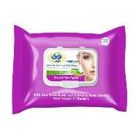 دستمال مرطوب وی کر مدل Ginseng- Aloe Vera بسته 20 عددی
