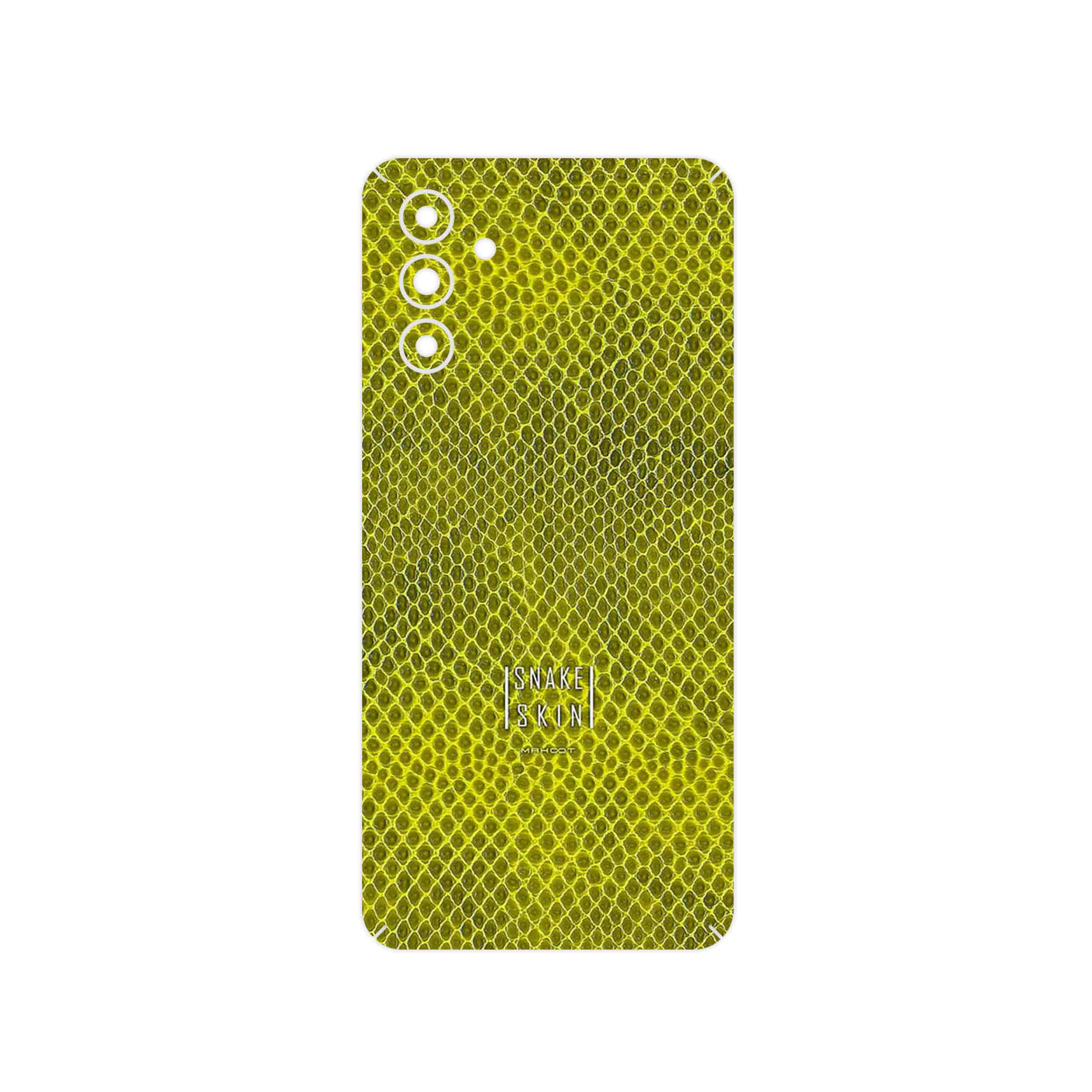 برچسب پوششی ماهوت مدل Yellow Snake Skin مناسب برای گوشی موبایل سامسونگ Galaxy A04s
