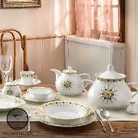 سرویس غذاخوری چینی زرین 108پارچه 12نفره مدل کلوپاترا سری شهرزاد درجه عالی