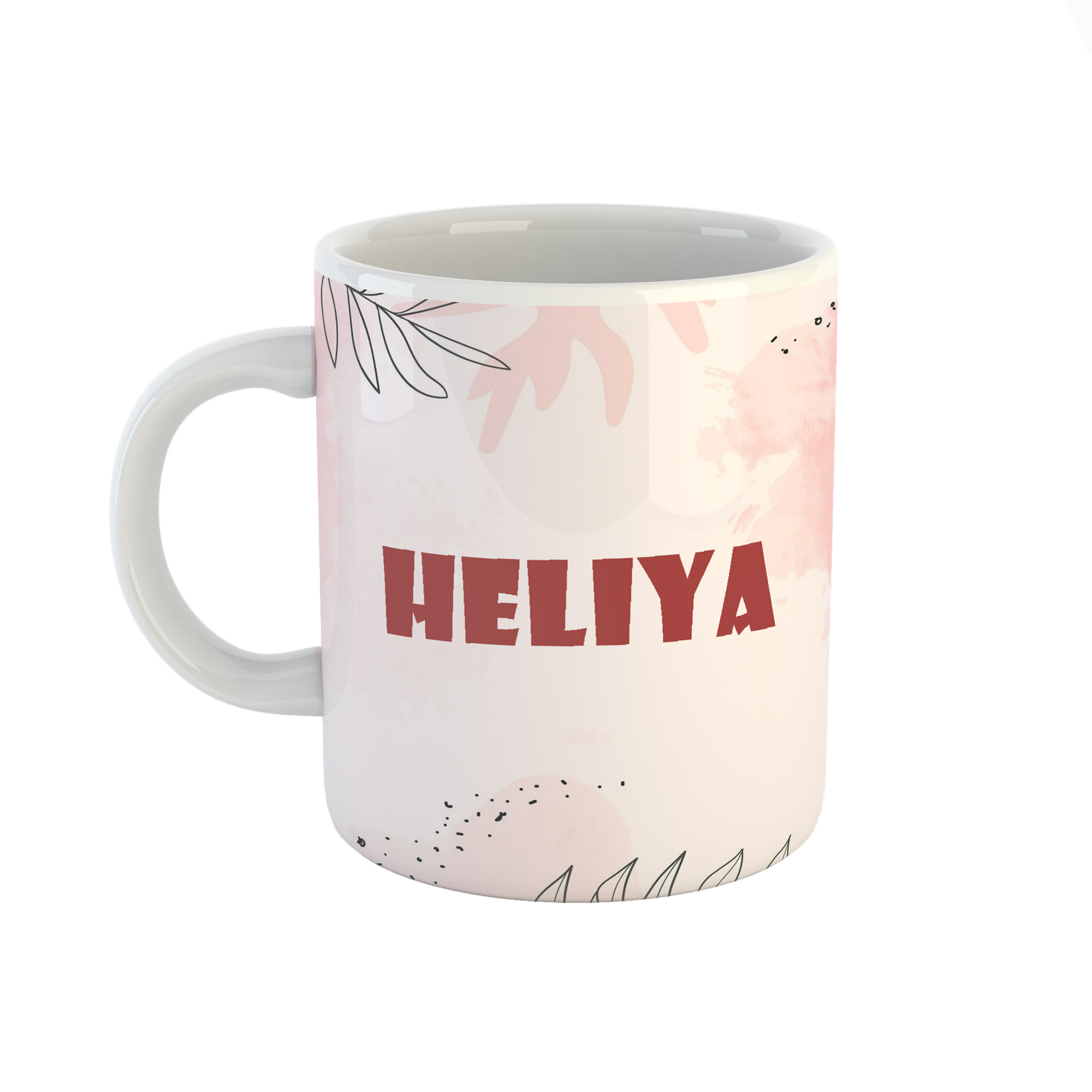 ماگ طرح اسم هلیا مدل برگ کد 269