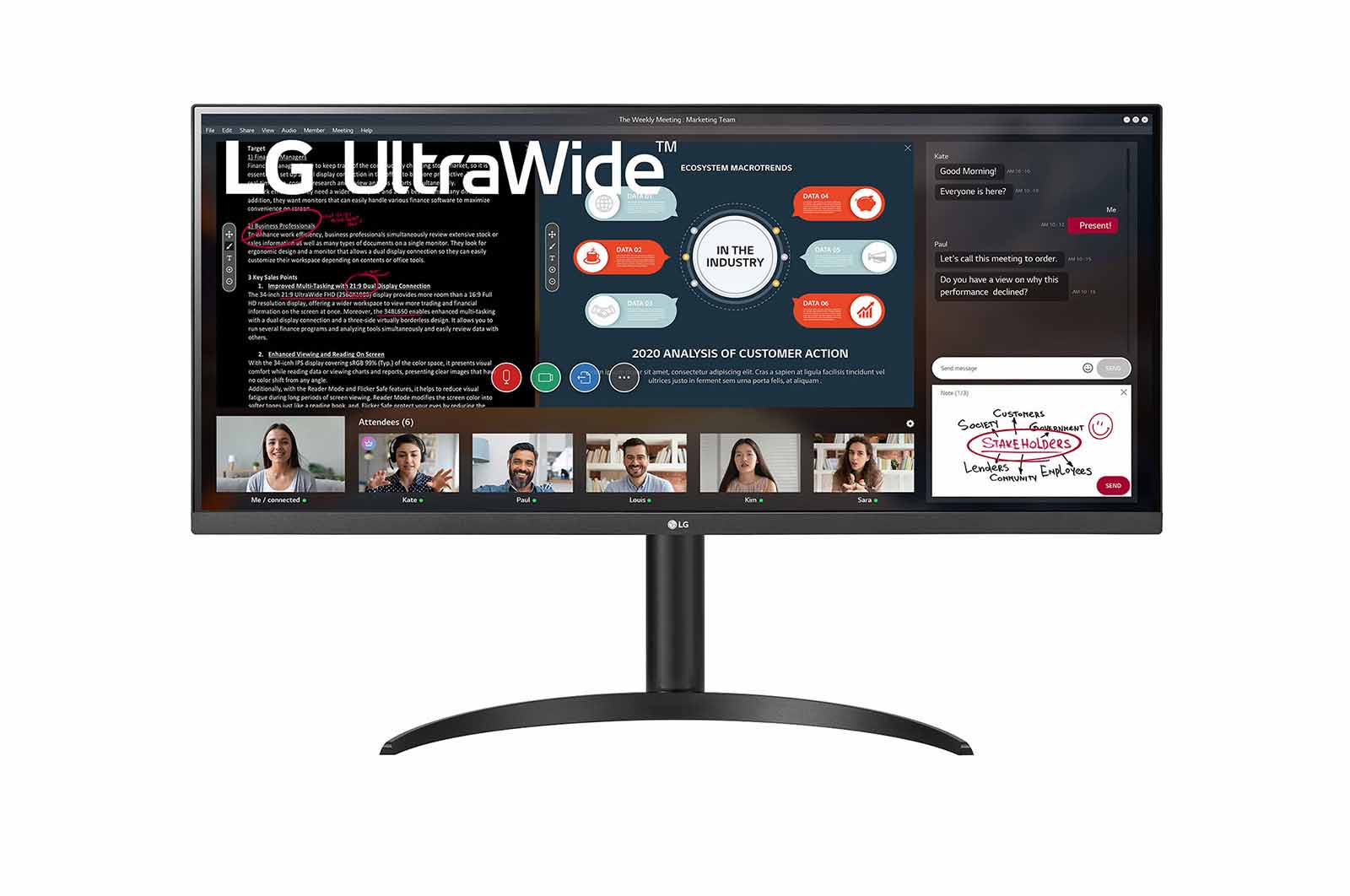 خرید مانیتور ال جی 34 اینچ LG 34WP550 B با بهترین قیمت