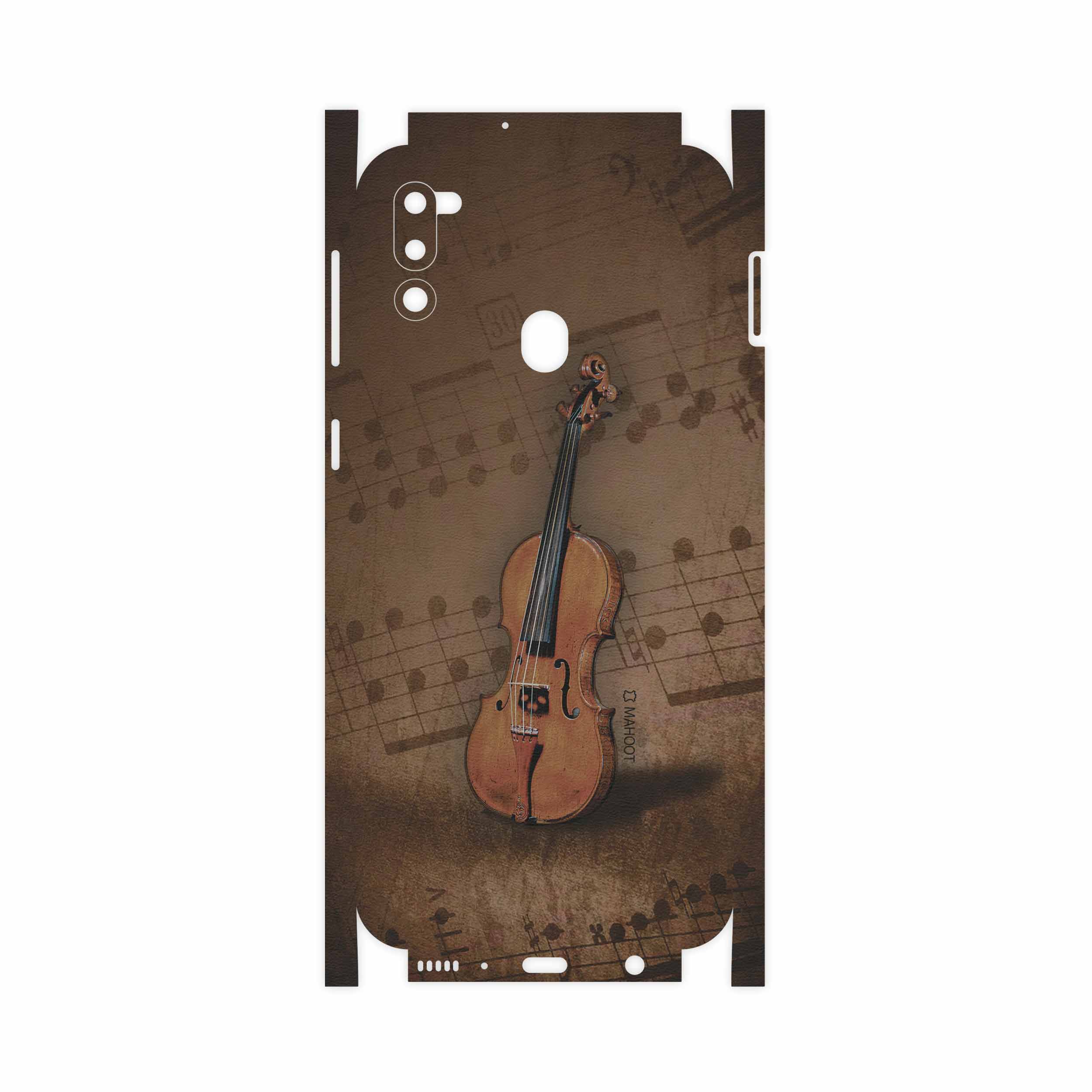 برچسب پوششی ماهوت مدل Violin-Instrument-FullSkin مناسب برای گوشی موبایل سامسونگ Galaxy M21 (2021) Edition