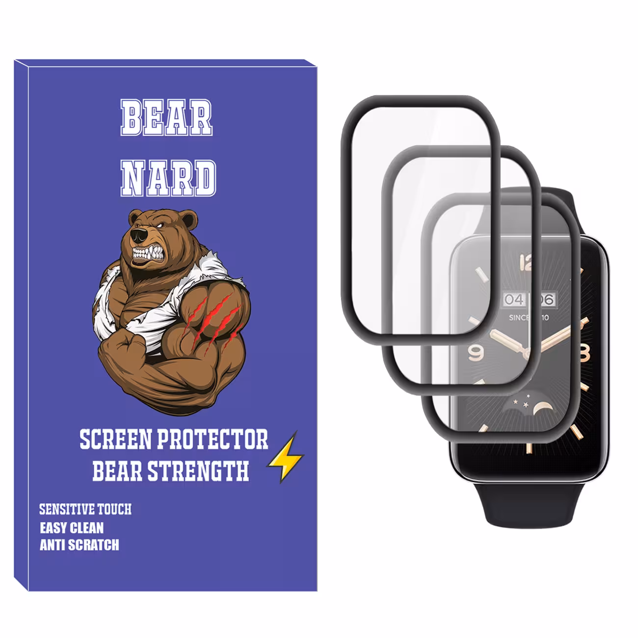 محافظ صفحه نمایش نانو برنارد مدل NBR مناسب برای ساعت هوشمند شیائومی Mi Band 7 Pro بسته سه عددی