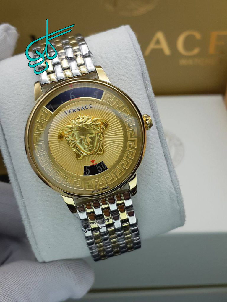 خرید ساعت ورساچه زنانه کنتوری ساخت ژاپن کیفیت عالی جنس استیل رنگ ثابت و ضدحساسیت شیشه مینرال گلس ضدآب کد 1918214 - ردگل