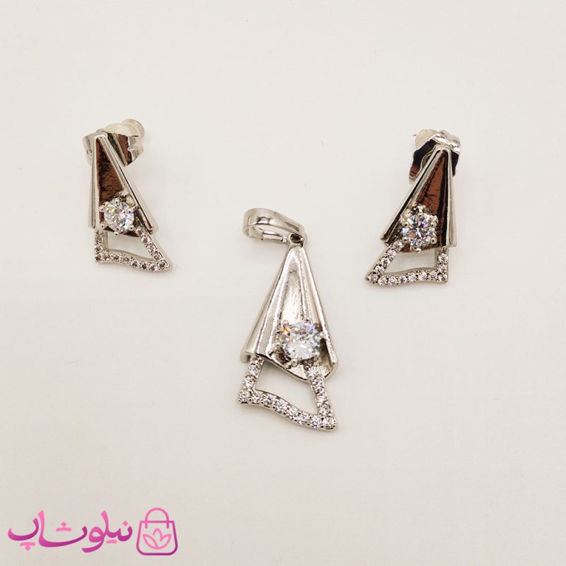 نیم ست زنانه ژوپینگ ام اند ال نقره ای کد 63-1