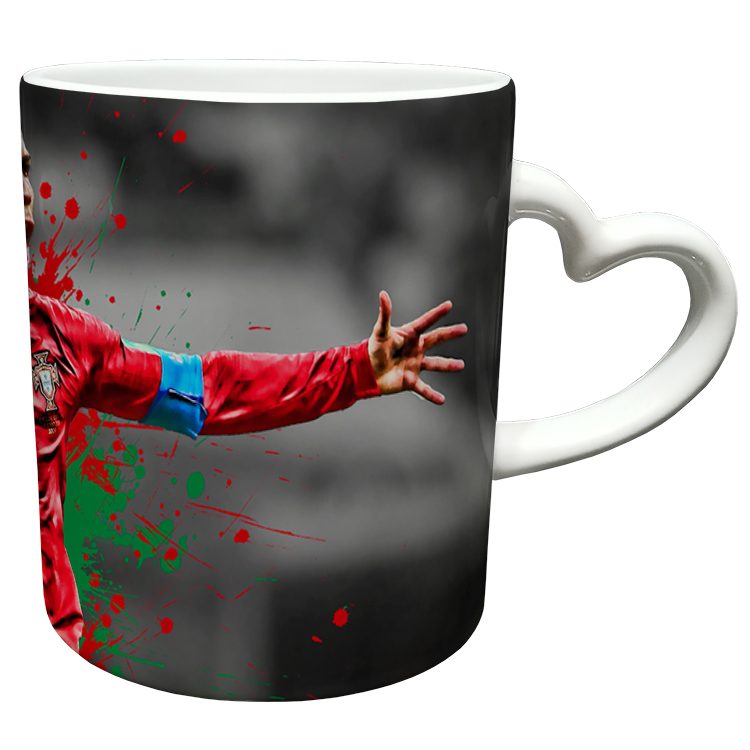 ماگ مدل دسته قلبی طرح رونالدو کد 291