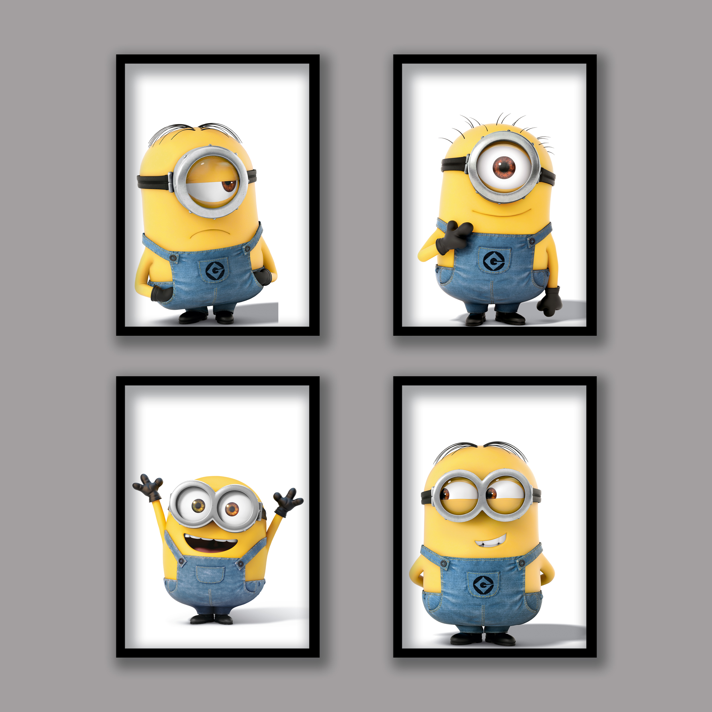 تابلو مدل انیمیشن مینیون ها کد LAG4003 مجموعه 4 عددی