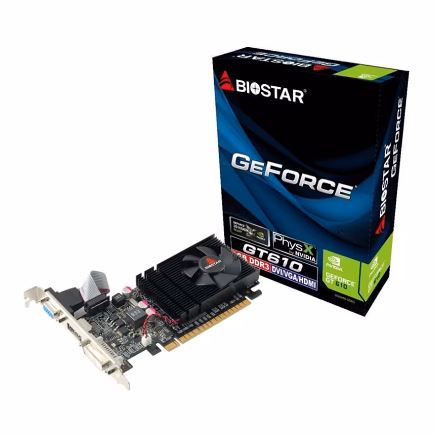 کارت گرافیک بایو استار مدل VGA BIOSTAR GEFORCE GT610 2GB DDR3 | آرکا 90