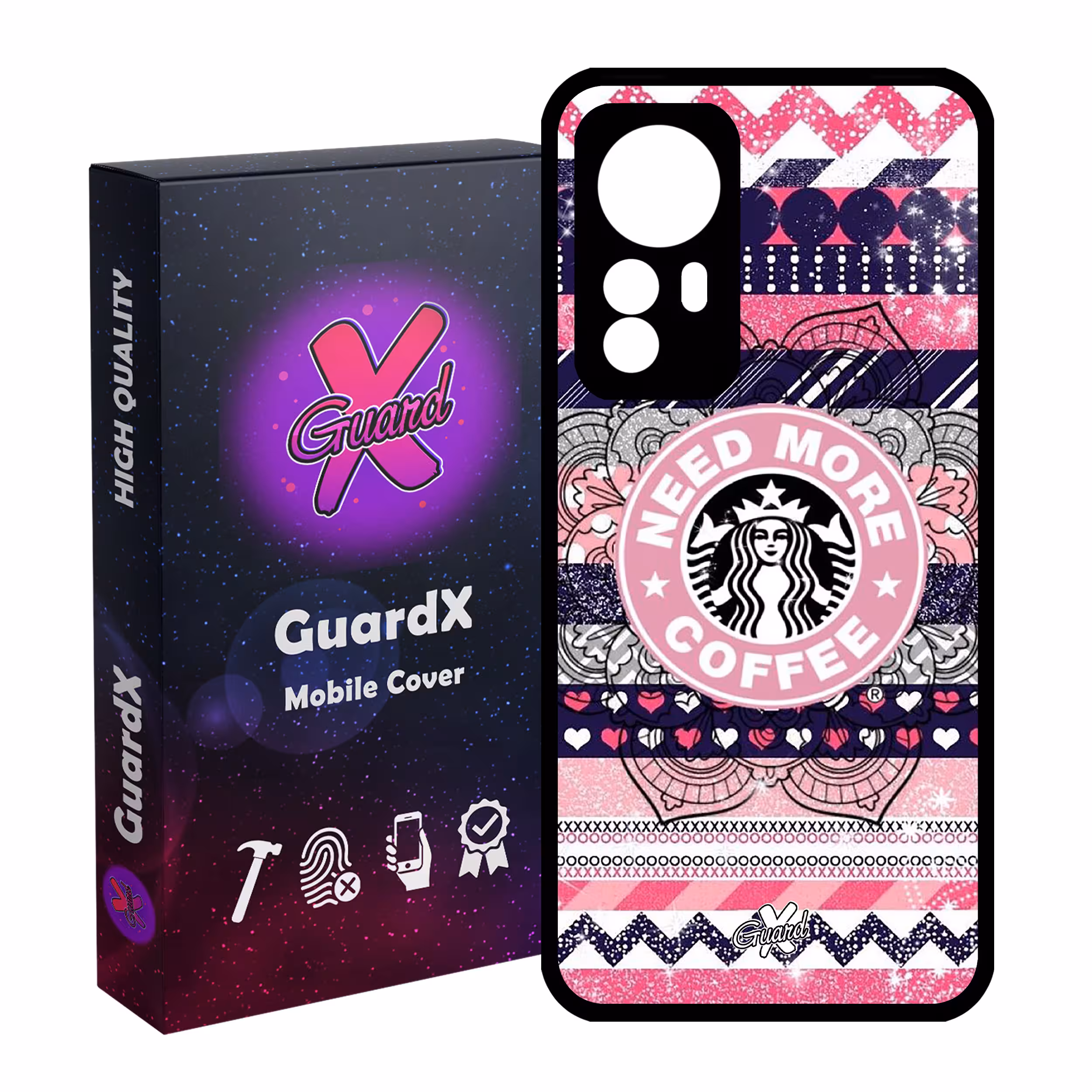 کاور گارد ایکس طرح Starbucks مدل Glass10070 مناسب برای گوشی موبایل شیائومی Mi 12/Mi 12X/Mi 12S