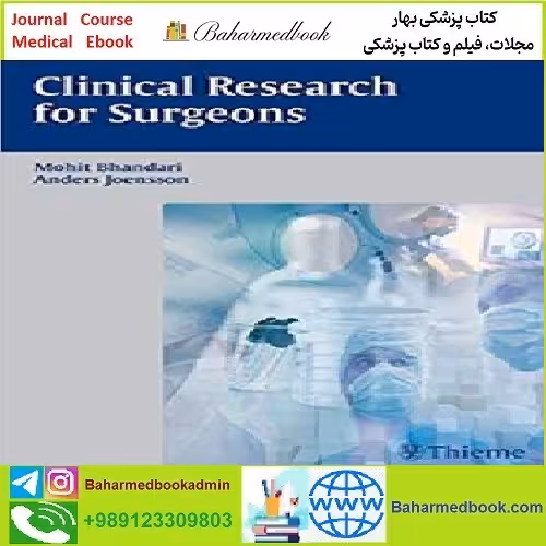 Clinical Research for Surgeons TRUE PDF price 1€ - کتاب پزشکی بهار