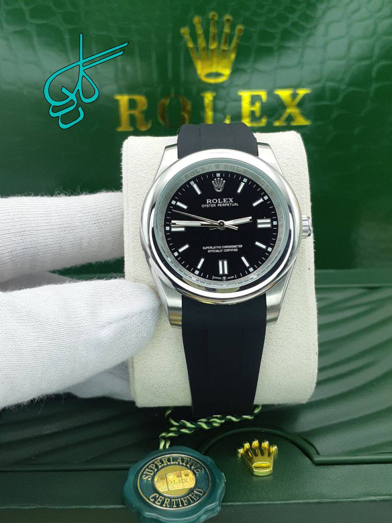 خرید ساعت مردانه رولکس اویستر پریچوال اتومات بند رابر کیفیت عالی موتور ژاپن رنگ مشکی کد 1921436 - ردگل