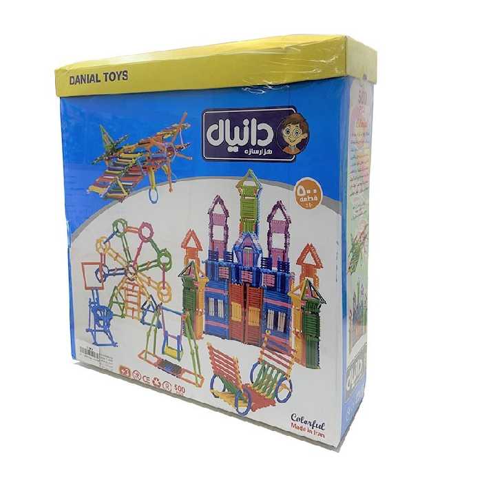 بازی فکری میله های هزار سازه 500 تیکه دانیال-شکل سازی-پازل فکری-بازی آموزشی -بازی فکری