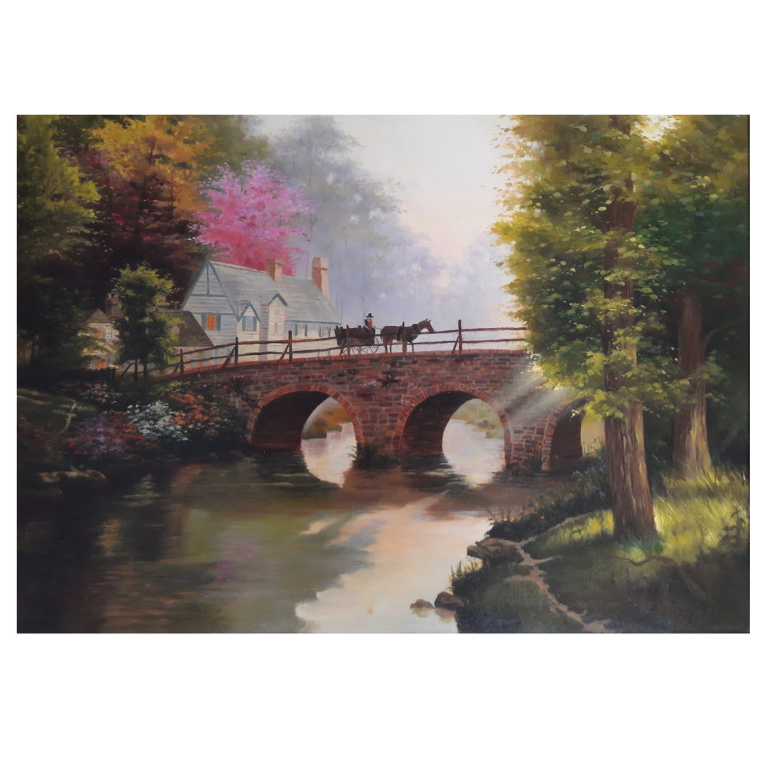 تابلو نقاشی رنگ روغن طرح منظره