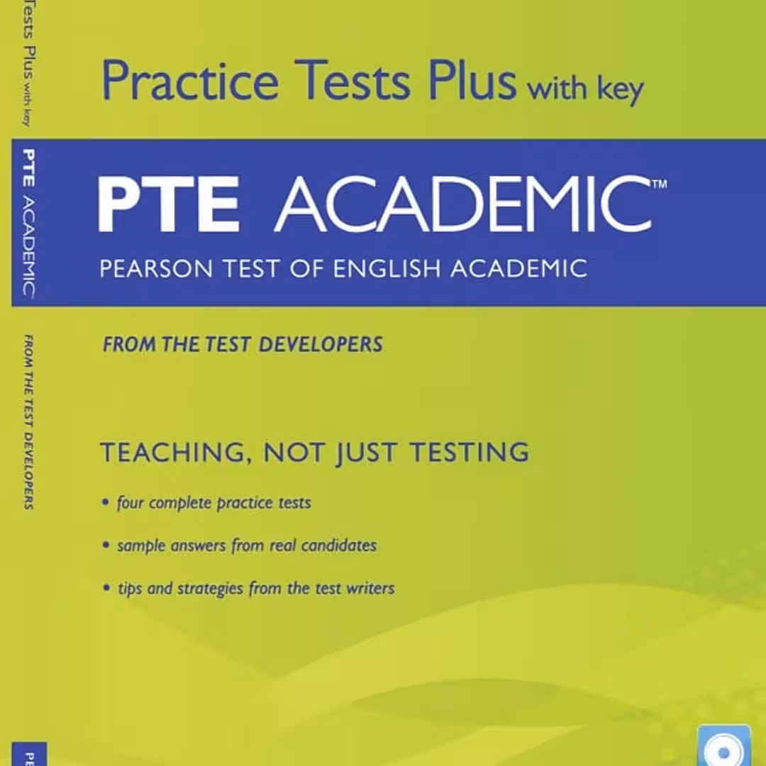 کتاب نمونه سوالات آزمون پی تی ای اکادمیک  pte academic practice test plus