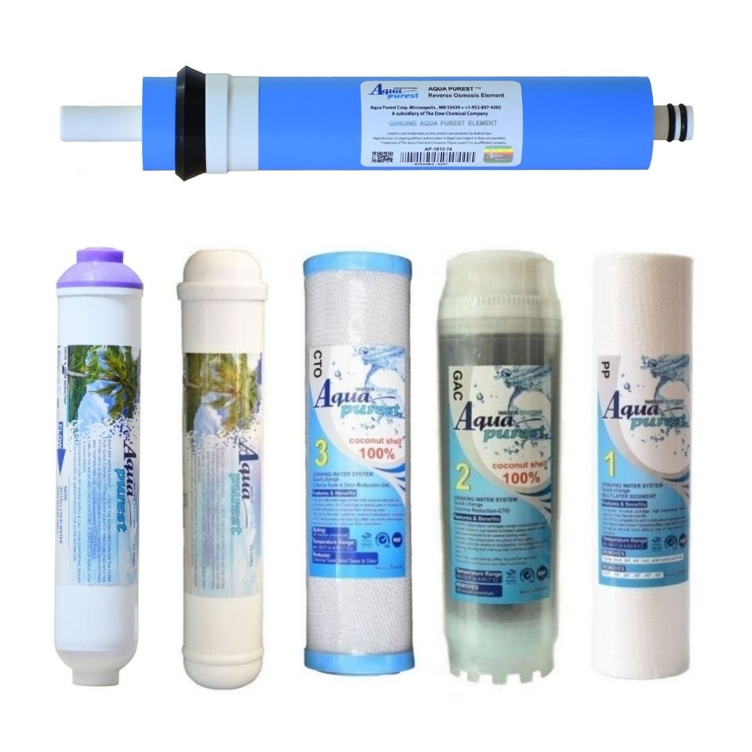 فیلتر دستگاه تصفیه آب آکوا پیورست مدل RO-06 مجموعه 6 عددی